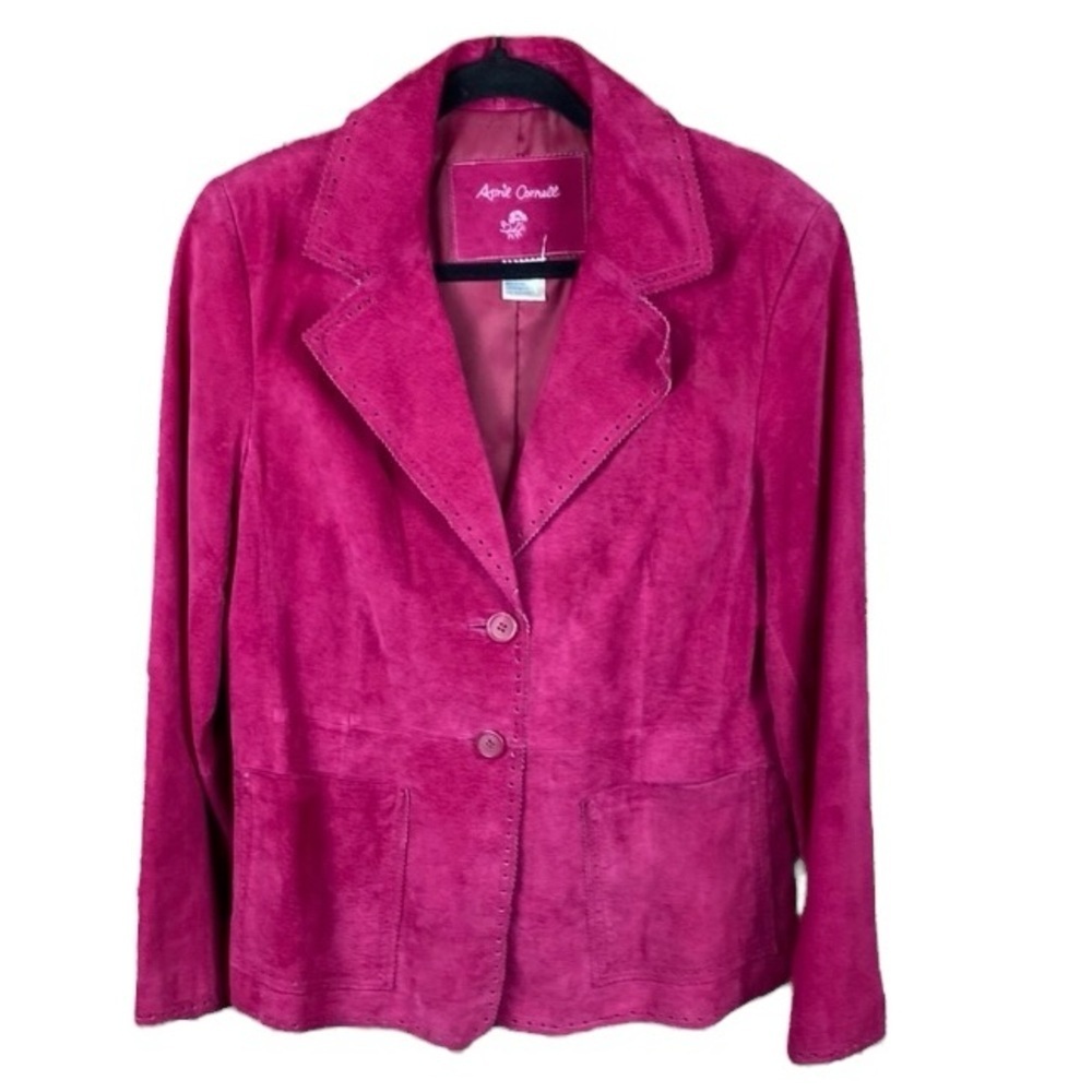 April Cornell Raspberry Pink Two-Button Blazer - Picture 2 of 14